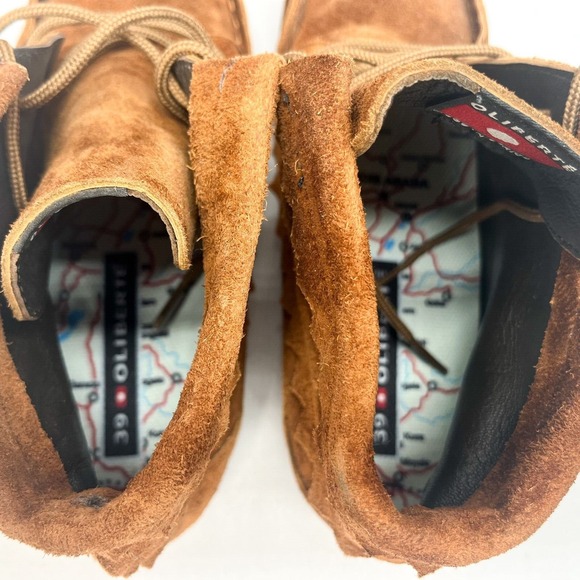 Oliberte Womens 39/ 8.5 Hirari Boots‎ Shoes Brown Suede Moccasins Chukka Booties - Picture 8 of 11